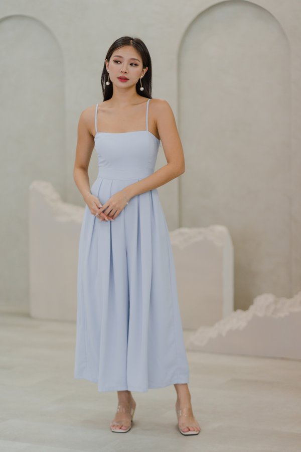 Lazie Pleated Jumpsuit (Baby Blue)