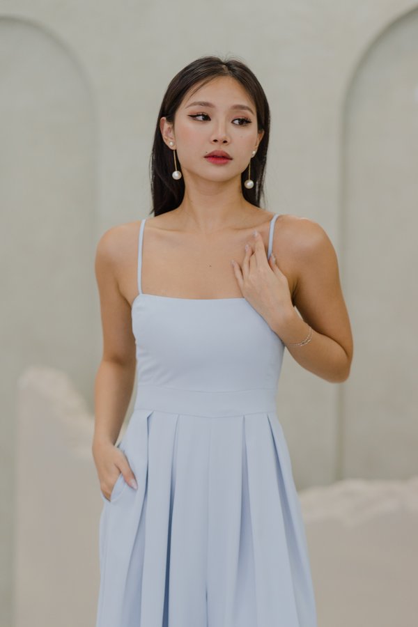Lazie Pleated Jumpsuit (Baby Blue)