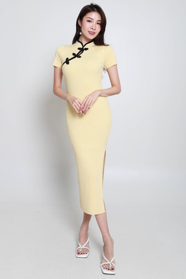 Qi Cheongsam Dress (Yellow)