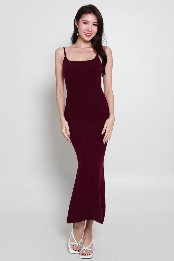 Lexi Mermaid Dress (Burgundy)