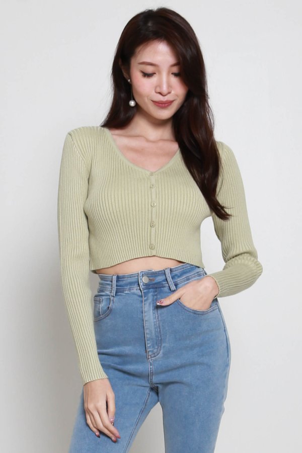 Bera Cardigan (Avocado Green)