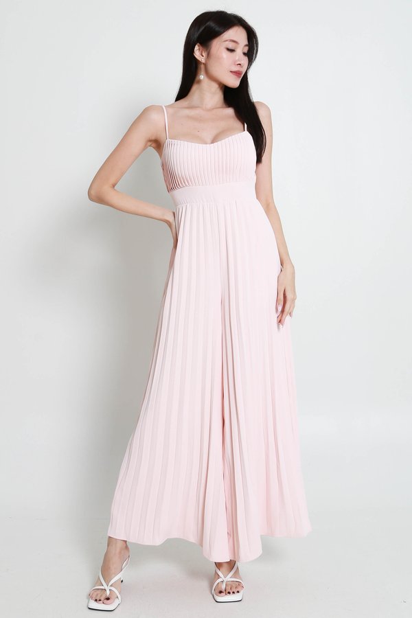 [PETITE] Roxie Pleated Jumpsuit (Baby Pink)