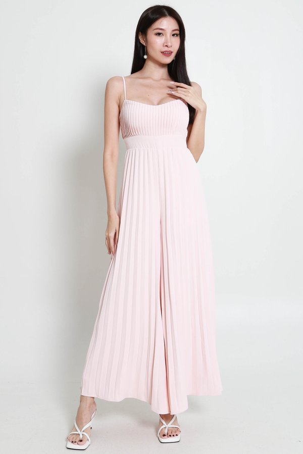 [PETITE] Roxie Pleated Jumpsuit (Baby Pink)