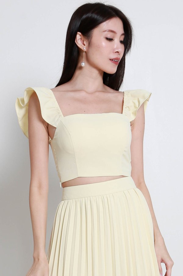 Clora Flutter Sleeve Top (Daffodil)