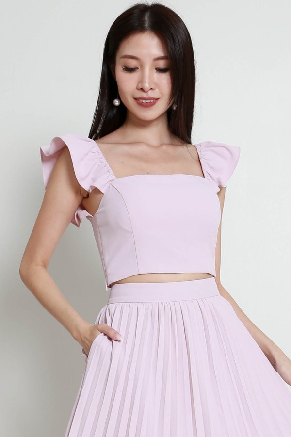 Clora Flutter Sleeve Top (Pink) Clora Flutter Sleeve Top (Pink)