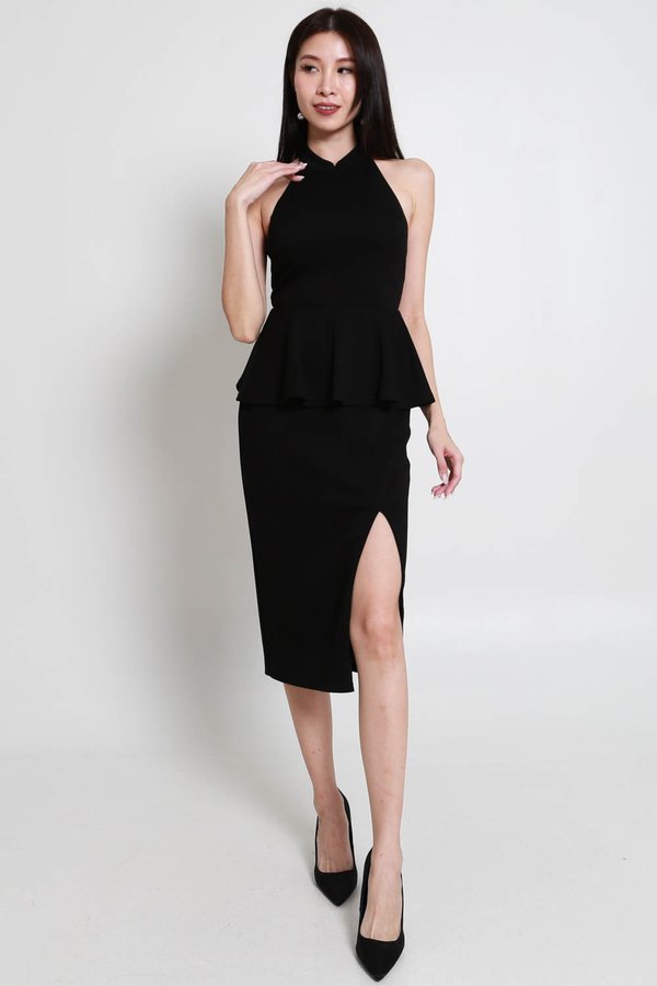 *Cloud* Qiao Peplum Dress (Black) *Cloud* Qiao Peplum Dress (Black)
