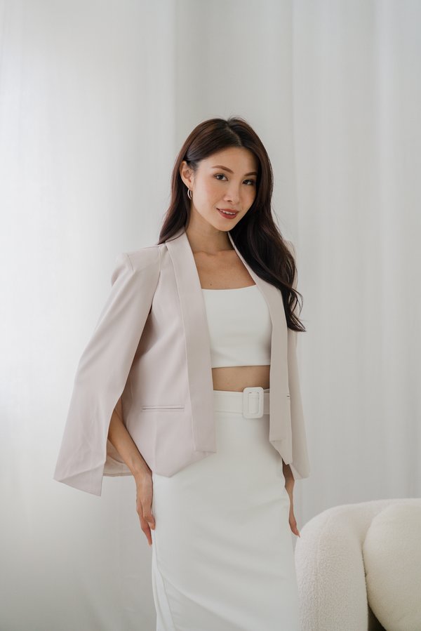 Helena Cape Blazer (Ivory)