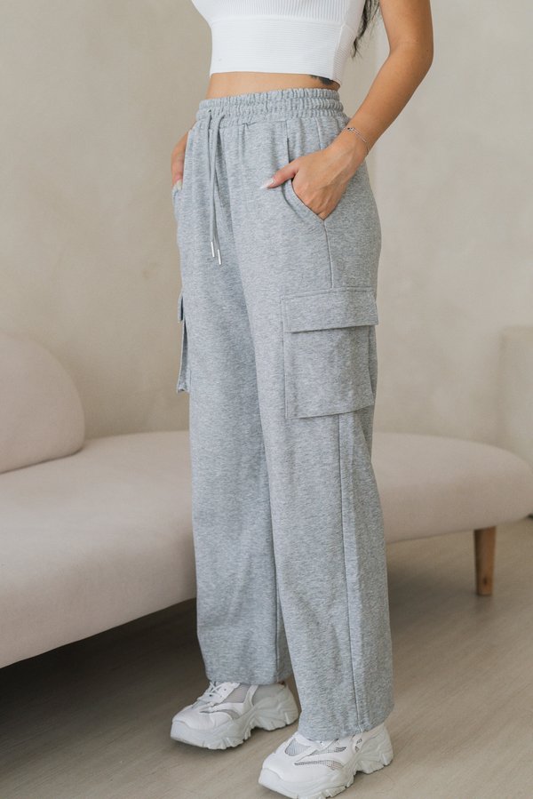 Tessie Cargo Joggers (Light Heather Grey)