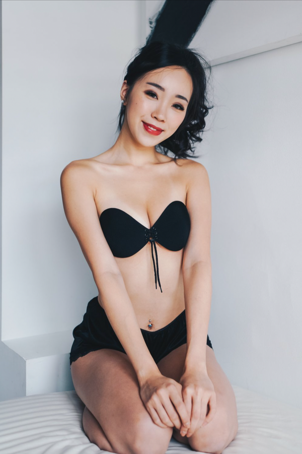 Lace Push Up Stick On Bra 