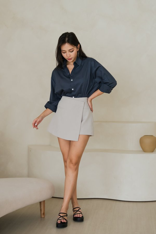 Cassidy Asymmetrical Skorts (Light Grey) Cassidy Asymmetrical Skorts (Light Grey)
