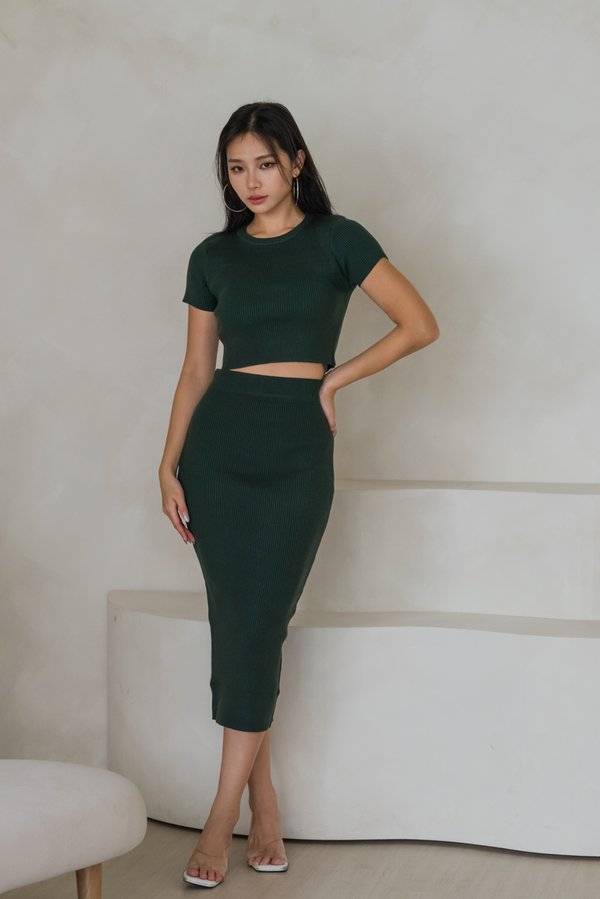Basinda Knit 2Pcs (Forest Green)