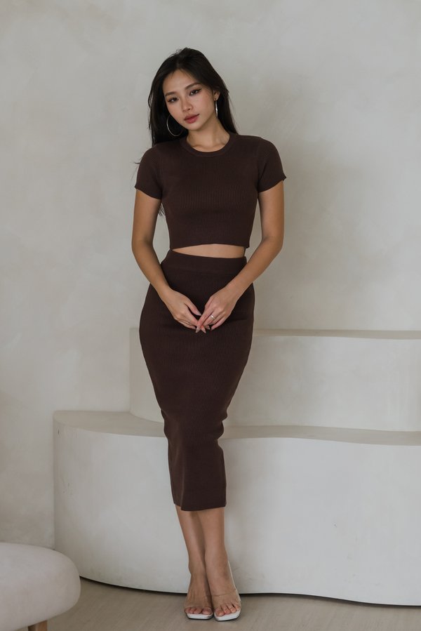 Basinda Knit 2Pcs (Chocolate Brown)