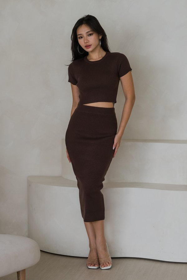 Basinda Knit 2Pcs (Chocolate Brown)