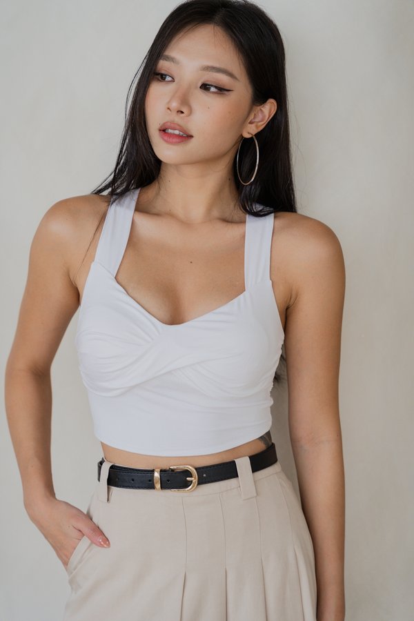 Gemma Twist Knot Top (White)