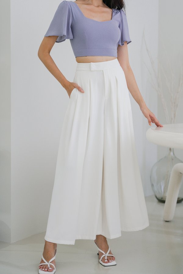 Jamie Pleated Pants (White)