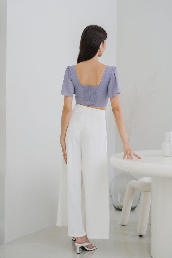 Jamie Pleated Pants (White)