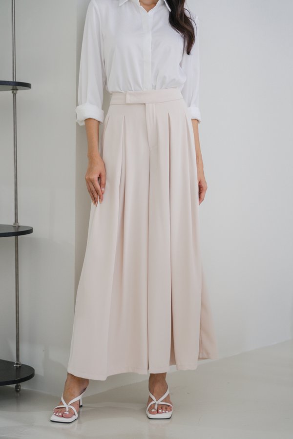 Jamie Pleated Pants (Ivory)