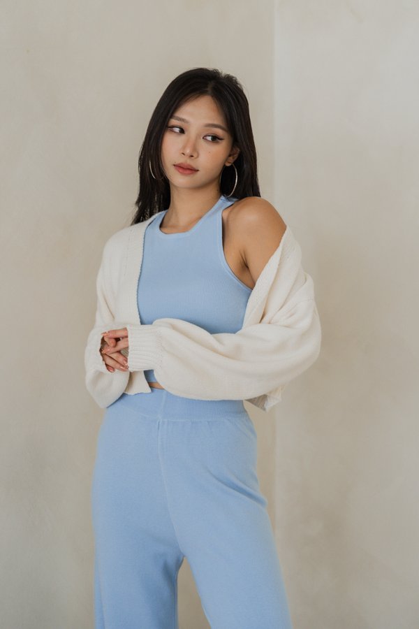 Whitney Puffy Cardigan (Ivory)