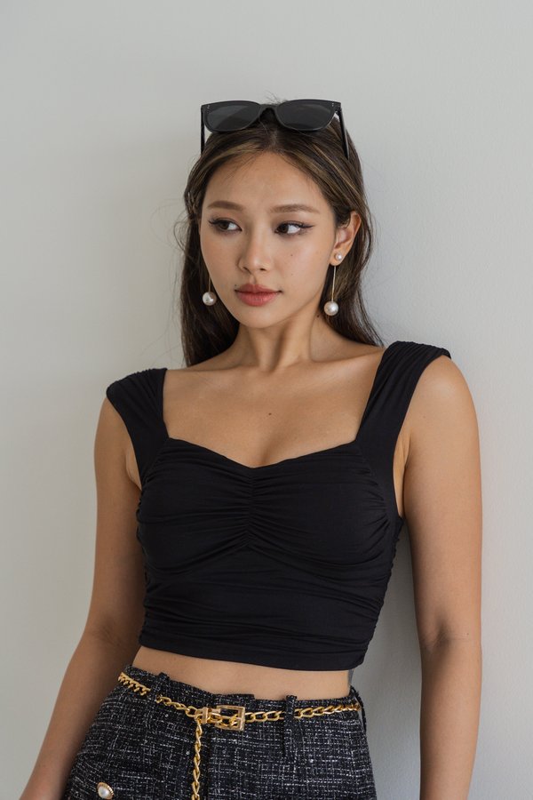 Remi Ruched Top (Black) Remi Ruched Top (Black)