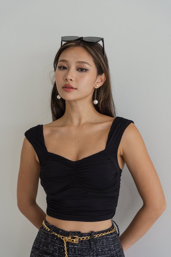 Remi Ruched Top (Black) Remi Ruched Top (Black)