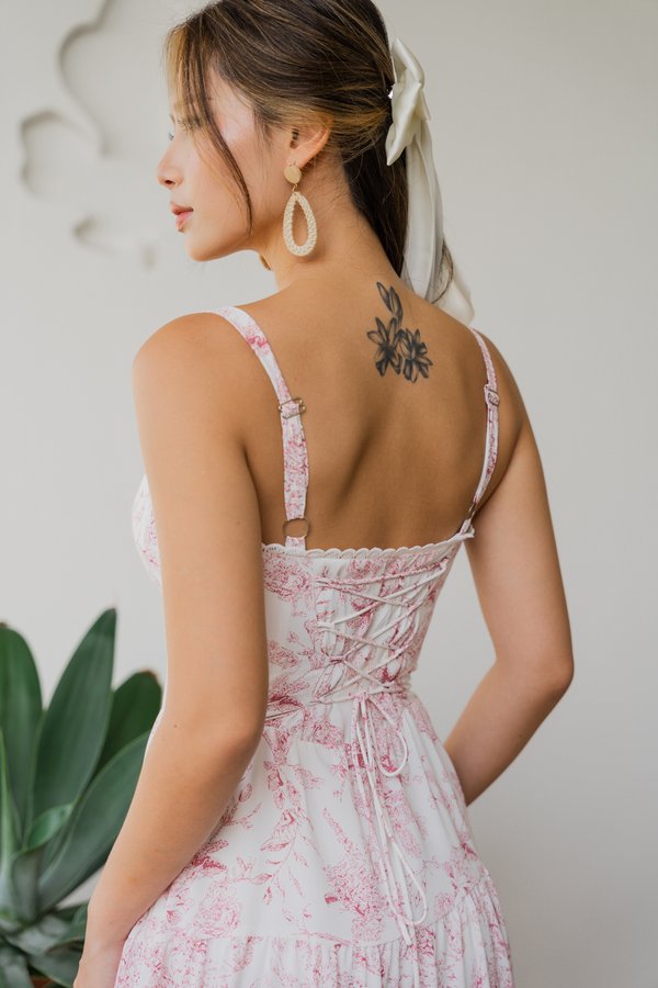 Selene Vintage Lace Dress V2 (Pink)