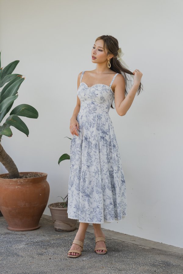 Selene Vintage Lace Dress V2 (Navy)