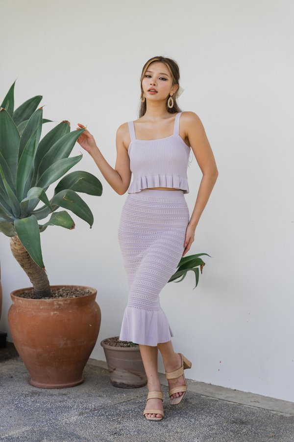 Lana Peplum Knit 2pcs (Lilac)
