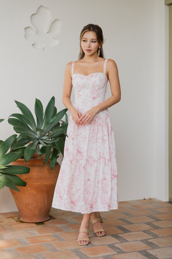 Selene Vintage Lace Dress V2 (Pink)