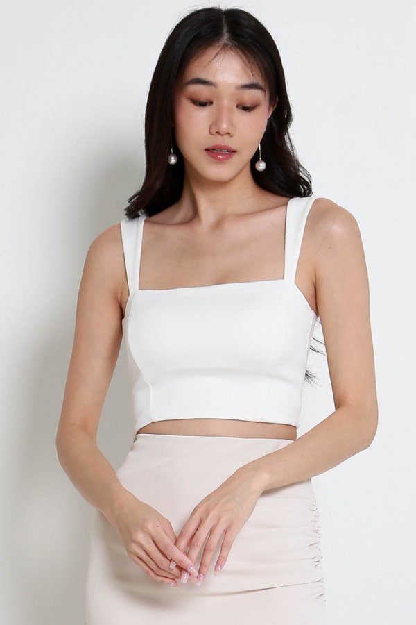 *Cloud* Andrea Straight Neck Top V2 (White) *Cloud* Andrea Straight Neck Top V2 (White)