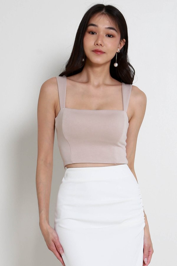*Cloud* Andrea Straight Neck Top V2 (Ivory Nude)