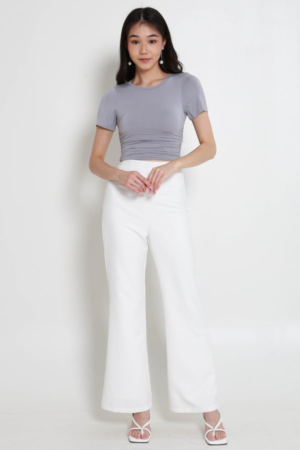 Gordia Ruched Tee (Greyish Blue) Gordia Ruched Tee (Greyish Blue)