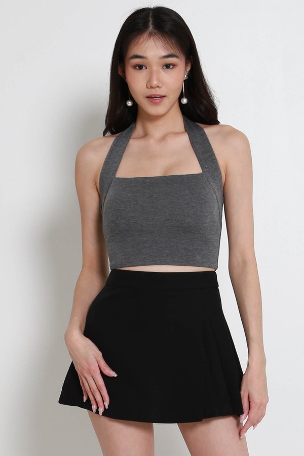 *Cloud* Gabriella Halter Top (Velvet Grey) 