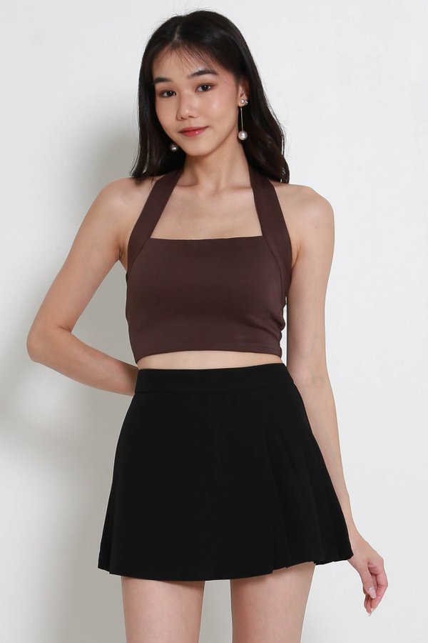 *Cloud* Gabriella Halter Top (Chocolate Brown)