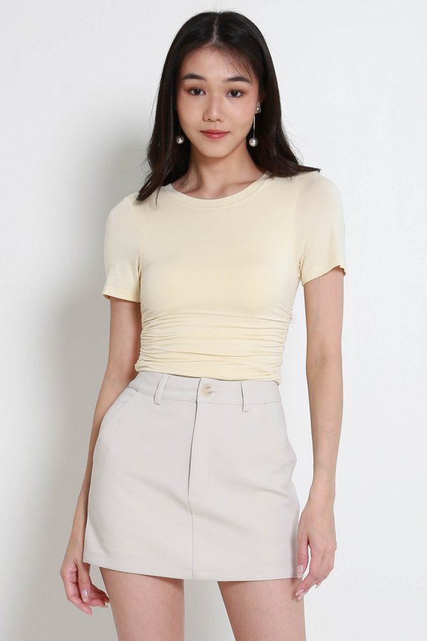Gordia Ruched Tee (Daffodil)