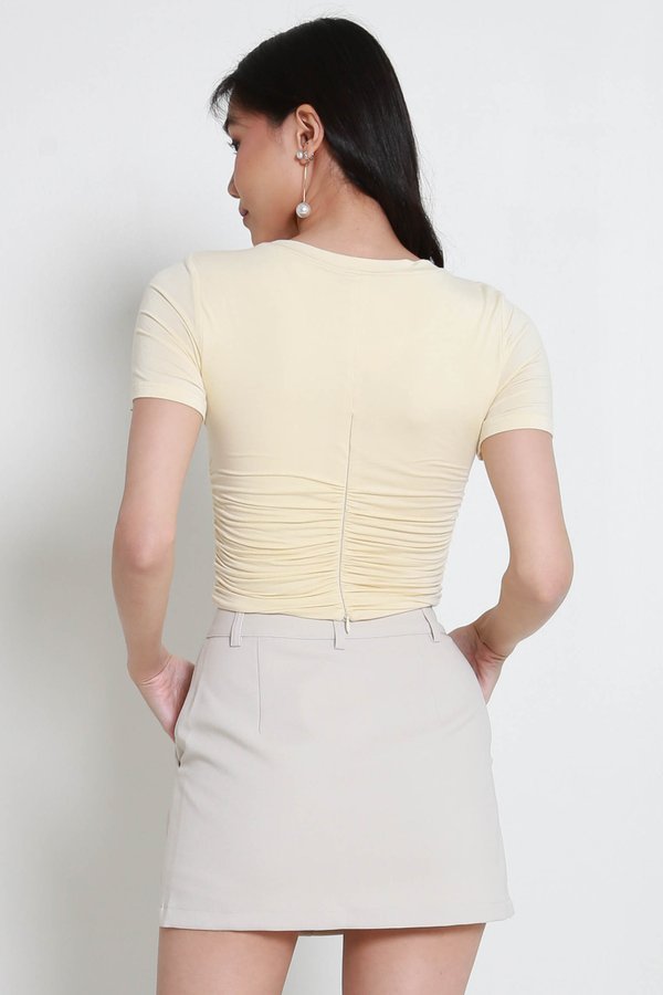 Gordia Ruched Tee (Daffodil)