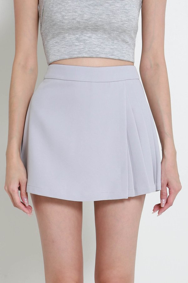 Sophia Pleated Skorts (Light Grey) Sophia Pleated Skorts (Light Grey)