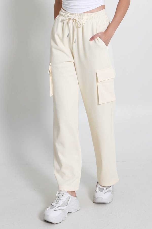 Tessie Cargo Joggers (Ivory)