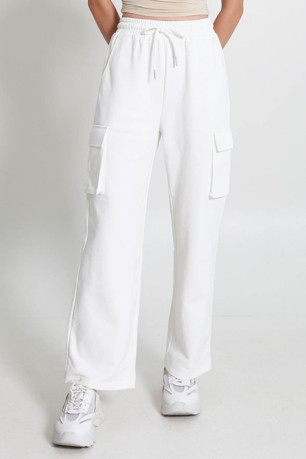 Tessie Cargo Joggers (White)