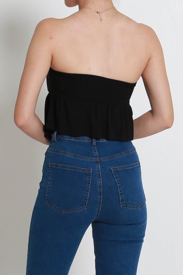 Aimee Babydoll Top (Black)