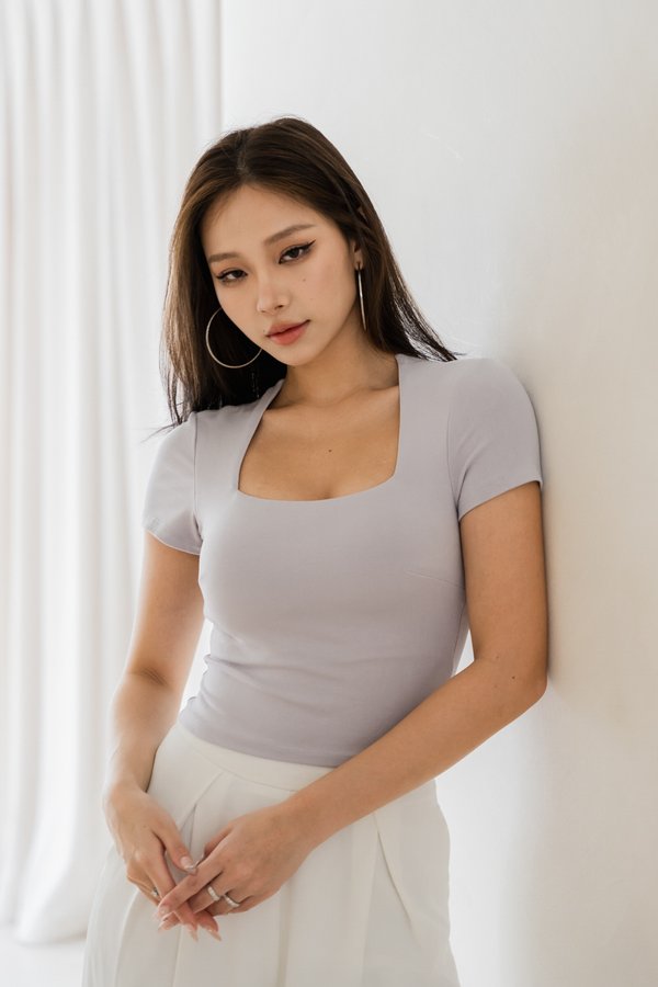 *Lite* [REGULAR] Lyla Queen Anne Top (Periwinkle)