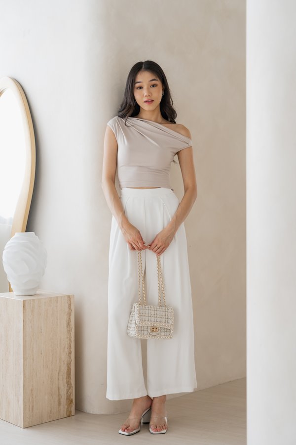 Neve Pleated Pants (White)