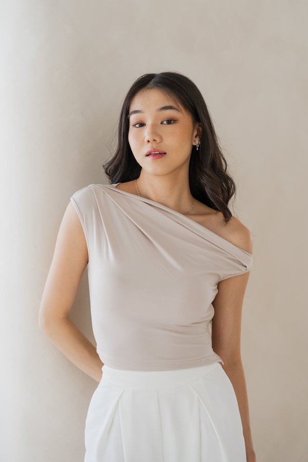 Zaria Off Shoulder Top (Nude)