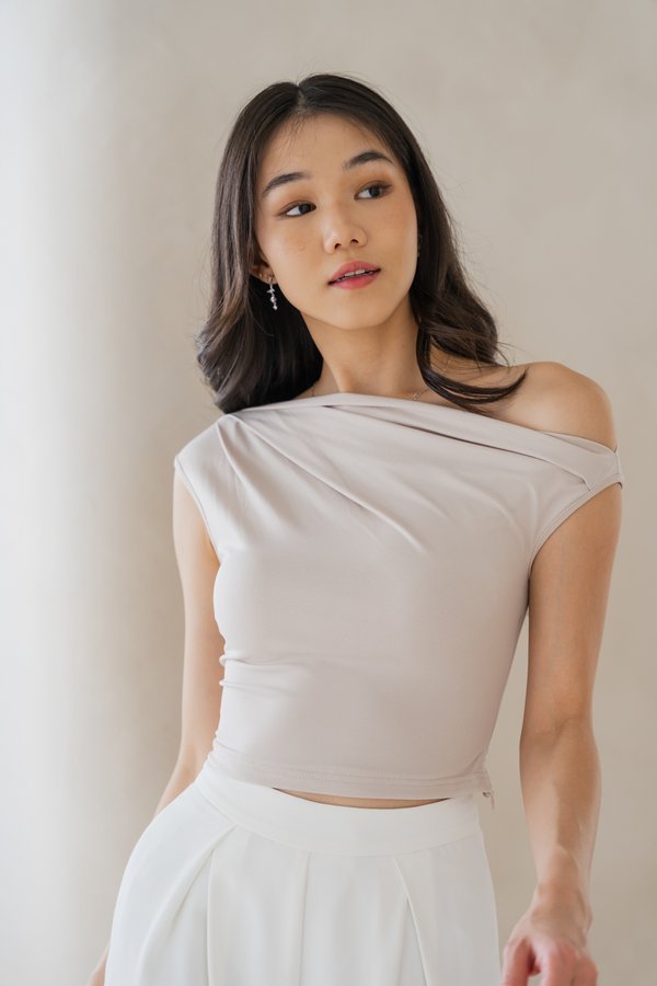 Zaria Off Shoulder Top (Nude)