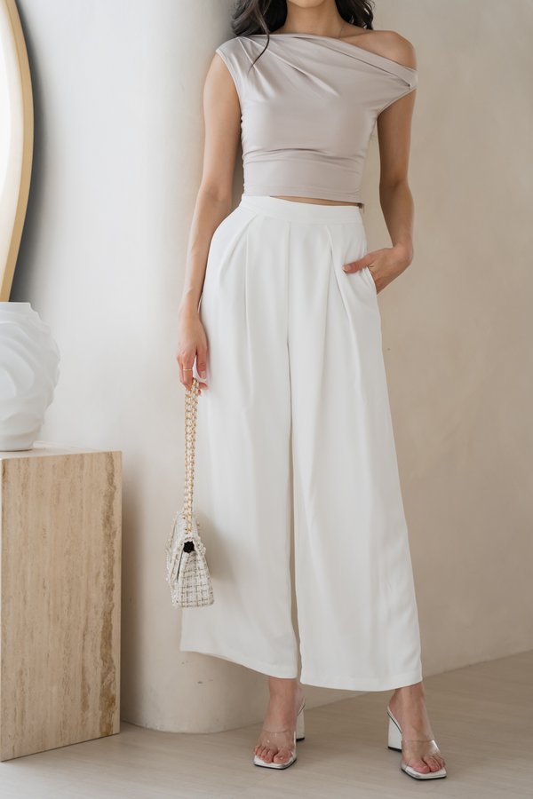 Neve Pleated Pants (White)