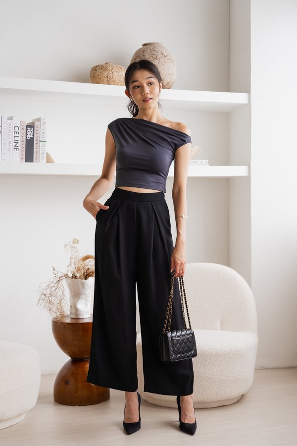 Neve Pleated Pants (Black)