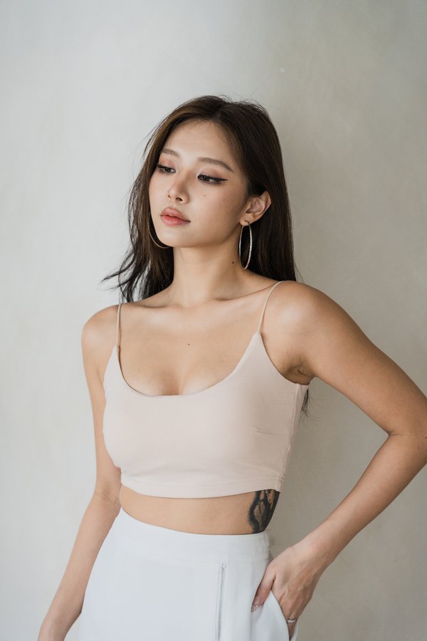 *Lite* [CROPPED] Liv Basic Cami Top (Nude Pink)
