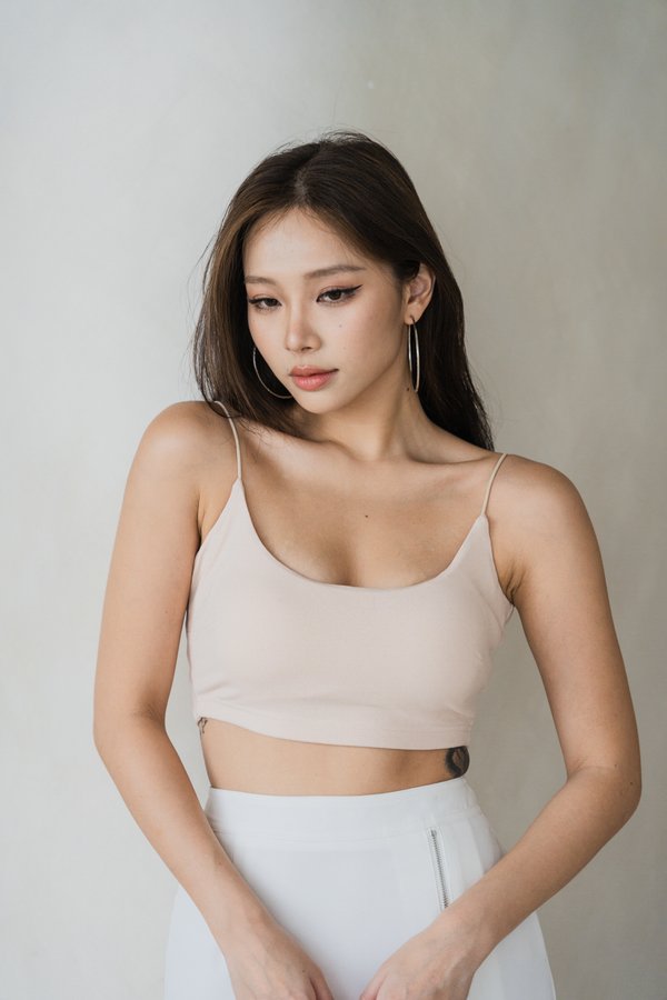 *Lite* [CROPPED] Liv Basic Cami Top (Nude Pink)