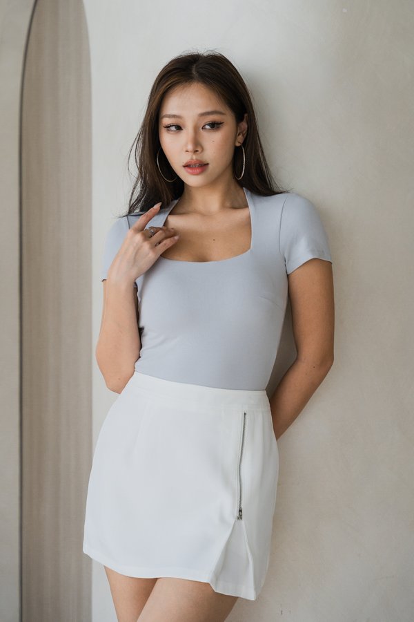 *Lite* [REGULAR] Lyla Queen Anne Top (Soft Blue)