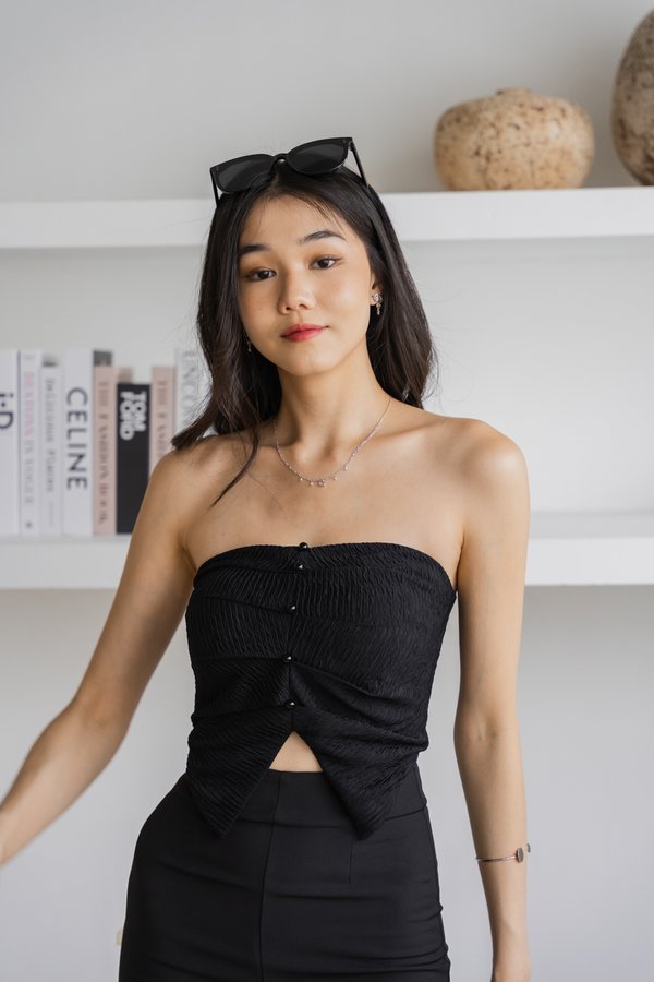 Kallie Pearl Textured Top (Black) Kallie Pearl Textured Top (Black)