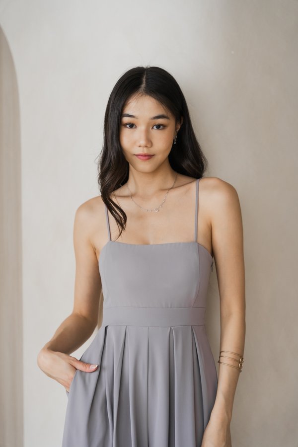 Lazie Pleated Jumpsuit (Stone)